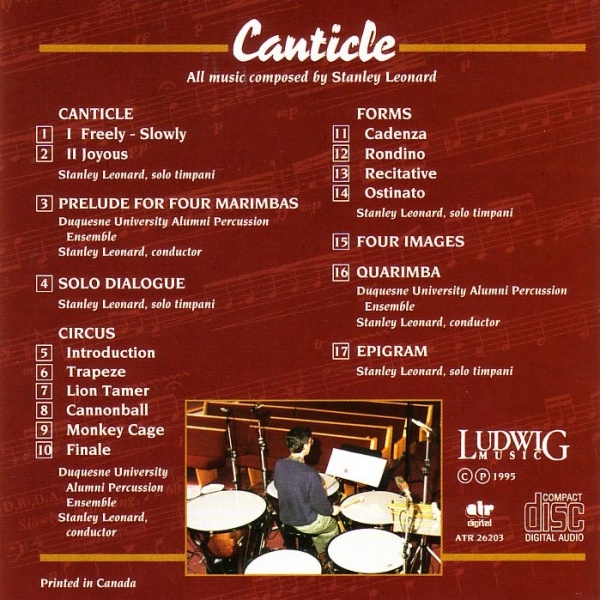 Canticle Back Cover
